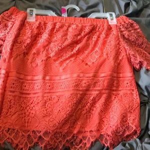 An off the shoulder cropped shirt from rue21